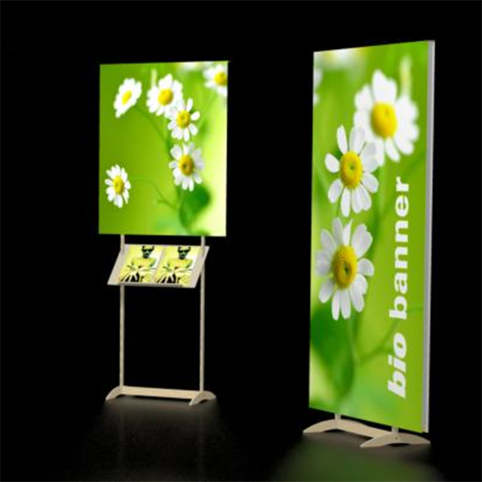 Totem bio banner avec tablette Totem bio banner avec tablette