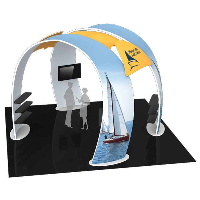 Stand d'exposition avec double arche Stand d'exposition avec double arche