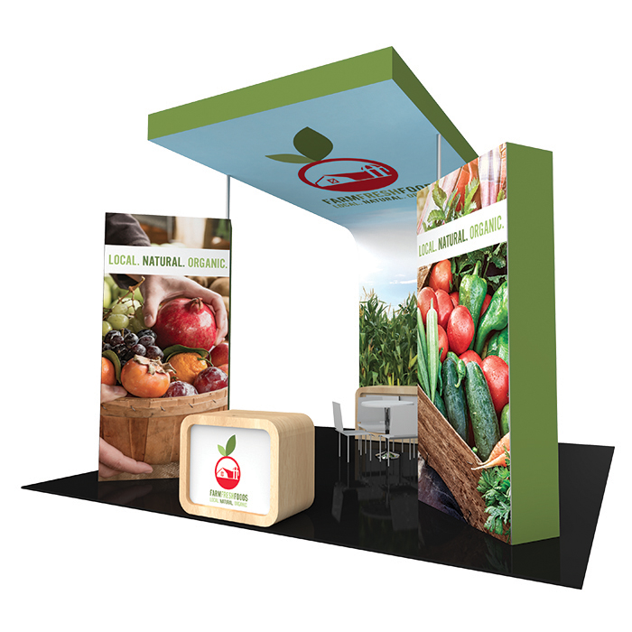stand avec enseigne réalisé en Formalu stand avec enseigne réalisé en Formalu