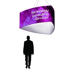 Enseigne suspendue pour stand d'exposition