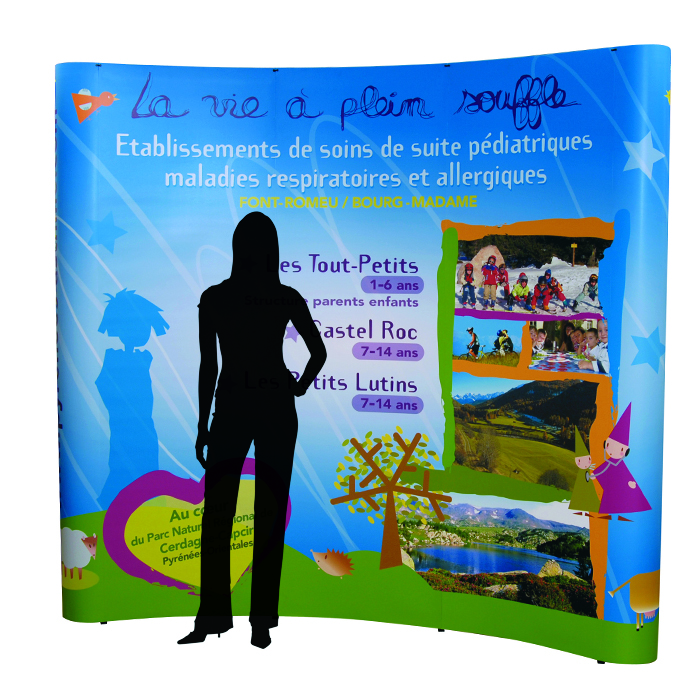 Stand d'exposition popup blue. Stand d'exposition popup blue.