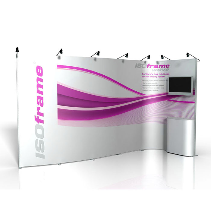 Stand Isoframe : un mur d'image flexible Stand Isoframe : un mur d'image flexible