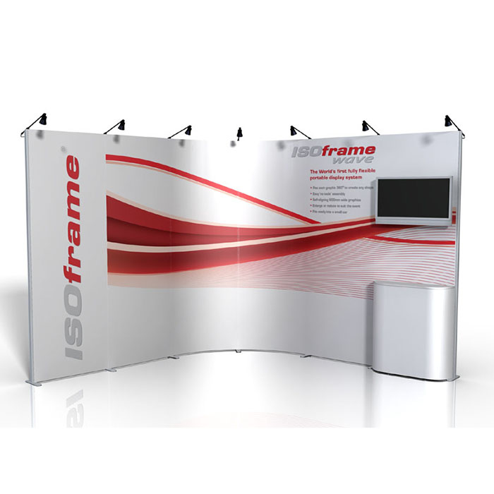 Stand Isoframe : un mur d'image flexible Stand Isoframe : un mur d'image flexible