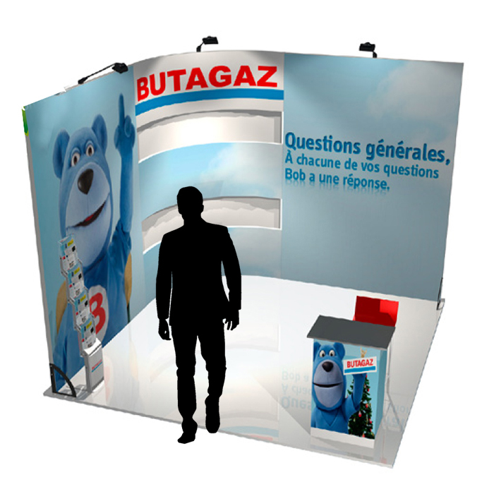 Stand d'exposition 9m2 réalisé en Panoramic Stand d'exposition 9m2 réalisé en Panoramic