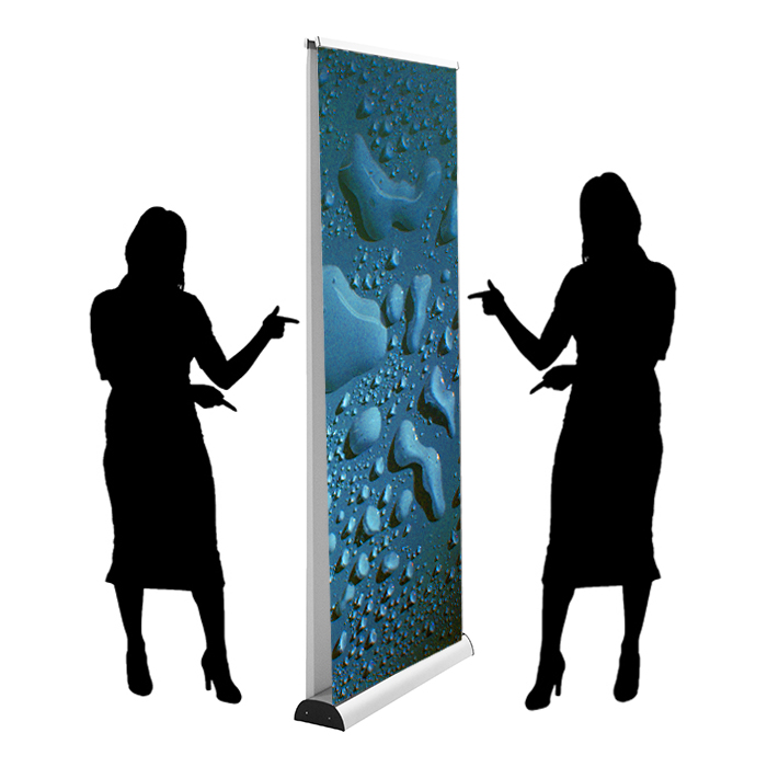Stand Rollup double face en aluminium Stand Rollup double face en aluminium