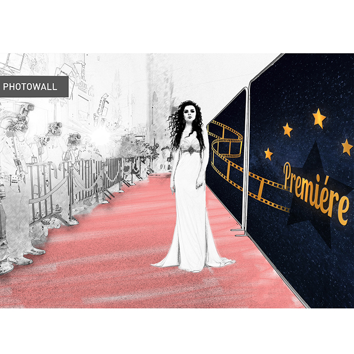 Structure Zip Wall utilisée comme photo call Structure Zip Wall utilisée comme photo call